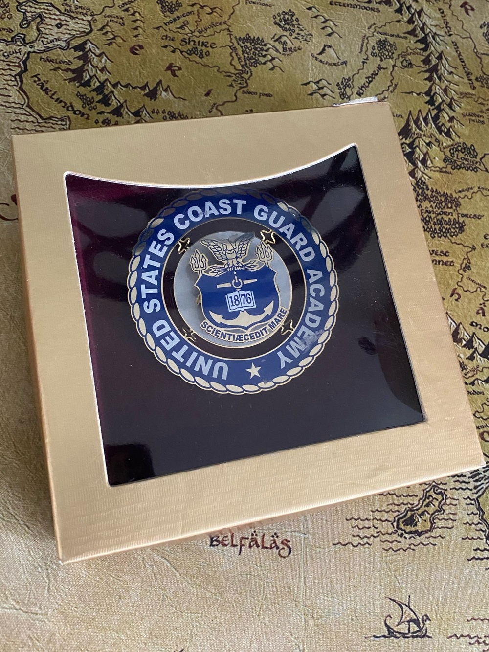 US Coast Guard Academy Ornament USCG 1876 Crest Logo Original Box - Picture 4 of 5